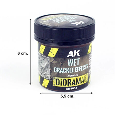 AK 8034 100 ml. Islak Çatlak Efekti, Akrilik, Diorama Serisi Zemin Dokusu