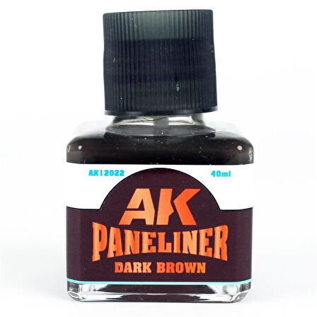AK 12022 40 ml. Paneliner, Koyu Kahve, Enamel Boya