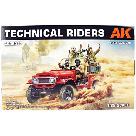 AK 35017 1/35 Ölçek, 4 Adet Teknik Mürettebat, Plastik Figür Kiti