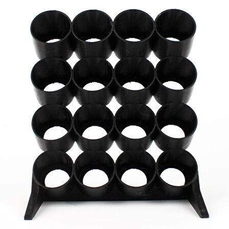 Siyah Yuvarlak Boya Standı, 16 Adet 17 ml. Boyalar İçin