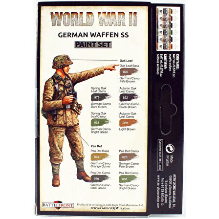 Vallejo 70207 6x18 ml. German Waffen SS, Model Color Serisi Model Boyası Seti