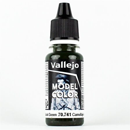 Vallejo 70741 18 ml. (109) Cam. Black Green, Model Color Serisi Model Boyası