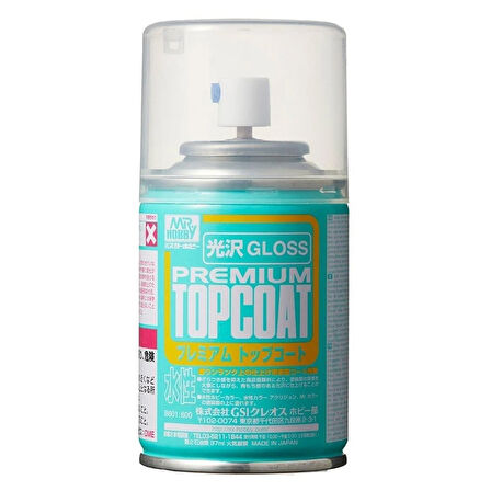 Mr.Hobby B-601 86 ml. Mr.Premium Son Kat Parlak Vernik, Sprey Model Boyası