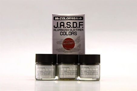 Mr.Hobby CS-666 3x10 ml. J.A.S.D.F. Aluminized OldTimer, Mr.Color Serisi Model Boyası Seti