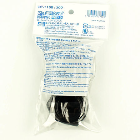 Mr.Hobby GT-115B Boyama Kabı, Siyah, 6 Adet