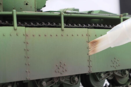 Mr.Hobby MBS-01 Boya Hazneli, Yassı ve Sivri Uçlu, Eskitme Fırçası Kalemi