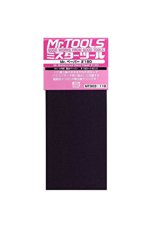 Mr.Hobby MT-303 Su Geçirmez, Kum Zımparası, No.180x4