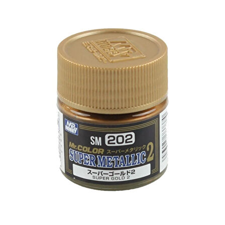 Mr.Hobby SM-202 10 ml. Super Gold, Metallic Colors-II Serisi Model Boyası