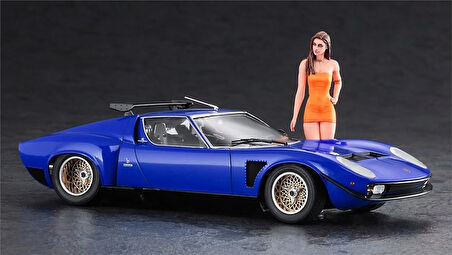Hasegawa 20472 1/24 Ölçek, Lamborghini Jota SVR w/Italian Girl's Figure, (Limited Edition) Otomobil Plastik Model Kiti