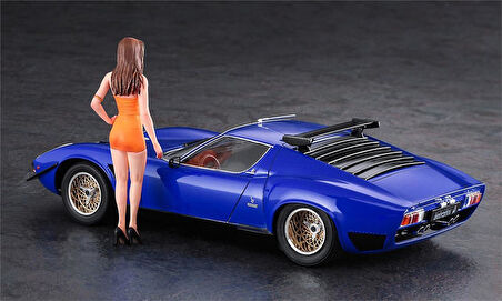 Hasegawa 20472 1/24 Ölçek, Lamborghini Jota SVR w/Italian Girl's Figure, (Limited Edition) Otomobil Plastik Model Kiti