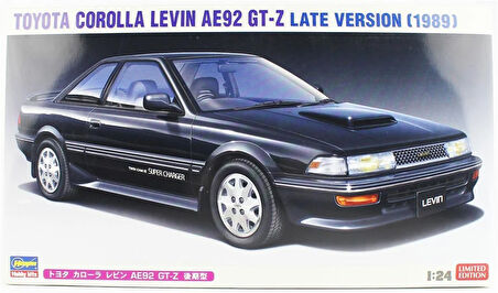 Hasegawa 20486 1/24 Ölçek, Toyota Corolla Levin AE92 GT-Z Late Version (1989), (Limited Edition) Otomobil Plastik Model Kiti