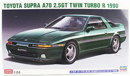 Hasegawa 20538 1/24 Ölçek, Toyota Supra A70 2.5GT Twin Turbo R 1990, Otomobil Plastik Model Kiti