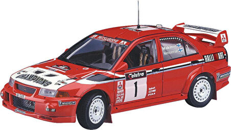 Hasegawa 20666 1/24 Ölçek, Mitsubishi Lancer Evolution VI (1999 Monte-Carlo Rally winner) (Limited Edition) Yarış Aracı Plastik