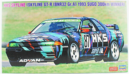 Hasegawa 20670 1/24 Ölçek, HKS Skyline Skyline GT-R [BNR32 Gr.A] 1993 SUGO 300km winner, (Limited Edition) Yarış Aracı Plastik