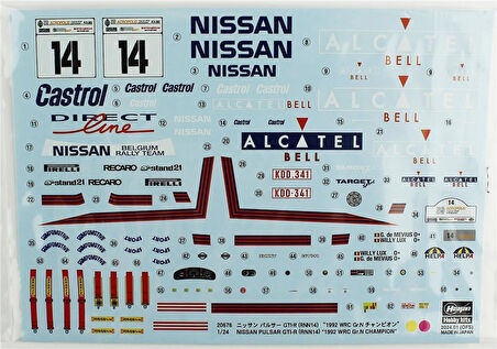 Hasegawa 20676 1/24 Ölçek, Nissan Pulsar GTI-R (RNN14) (1992 WRC Gr.N Champion), (Limited Edition) Yarış Aracı Plastik Model Ki