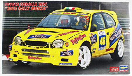 Hasegawa 20686 1/24 Ölçek, Toyota Corolla WRC (2003 Rally Monza), (Limited Edition) Yarış Aracı Plastik Model Kiti