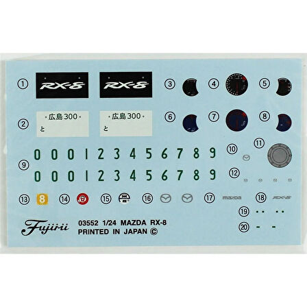 Fujimi ID-105 03552 1/24 Ölçek, Mazda RX-8, Otomobil Plastik Model Kiti