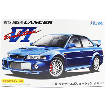 Fujimi ID-102 03923 1/24 Ölçek, Mitsubishi Lancer Evolution VI GSR, (Cam Boyama Maskesi ile), Otomobil Plastik Model Kiti