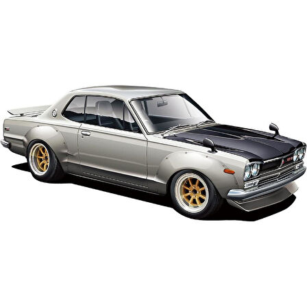 Fujimi ID-142 04670 1/24 Ölçek, Nissan Skyline 2000 GT-R (KPGC10) Full-Works Version, Otomobil Plastik Model Kiti