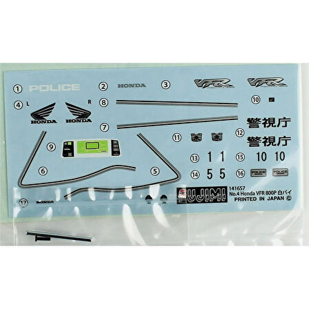 Fujimi Bike-No4 14165 1/12 Ölçek, Honda VFR800P Polis Motorsikleti Plastik Model Kiti