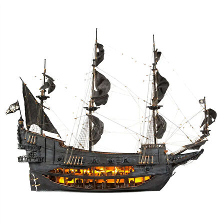 Occre 14010 1/50 Ölçek, Flying Dutchman, 78 cm. Yelkenli Efsanevi Hayalet Gemi, Ahşap Model Kiti