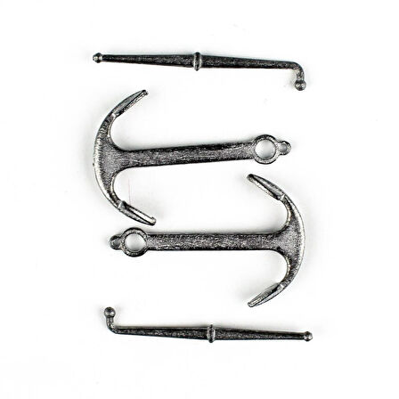 Occre 17014 35 mm.Antik Çapa ve Dipçik, Zamak, 2 Adet