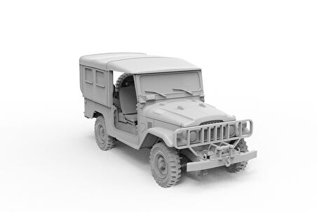 AK 35004 1/35 Ölçek, FJ43 Tenteli SUV (IDF ve LAF Silahlı), Askeri Araç Plastik Model Kiti