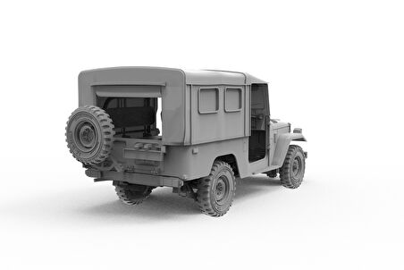 AK 35004 1/35 Ölçek, FJ43 Tenteli SUV (IDF ve LAF Silahlı), Askeri Araç Plastik Model Kiti