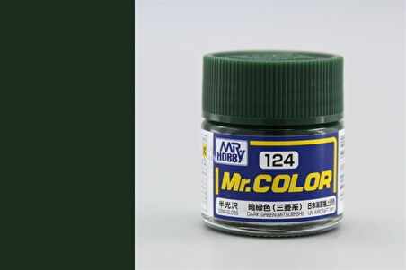 Mr.Hobby C-124 10 ml. Dark Green (Mitsubishi), Mr.Color Serisi Model Boyası