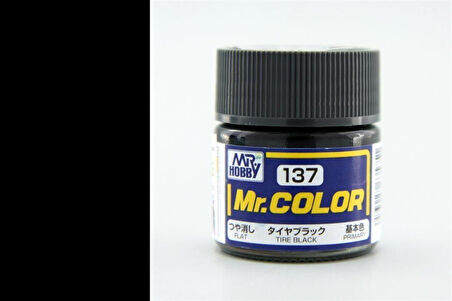 Mr.Hobby C-137 10 ml. Tire Black, Mr.Color Serisi Model Boyası