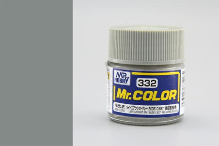 Mr.Hobby C-332 10 ml. Light Aircraft Gray BS381C 627, Mr.Color Serisi Model Boyası