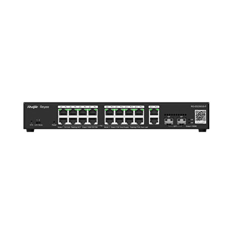 RUİJİE REYEE - RG-ES220GS-P 20 Portlu, 10/100/1000 Gigabit,Yönetilebilir Switch, 2 SFP, 2 Gigabit RJ45 Uplink, 16 Port PoE+ (250W)