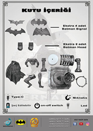 BATMAN BAT SİGNAL (IŞIKLI)