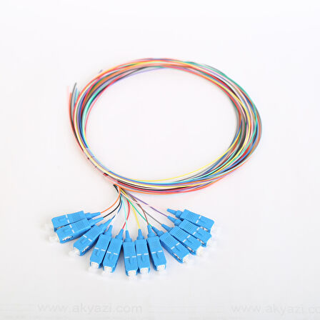 SC SM 9/125 Pigtail 12 Renkli Paket