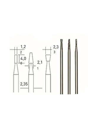 28752 Tungsten Karbürlü Matkap Ve Freze Ucu 3 Lü