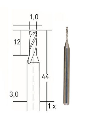 TUNGSTEN KARBÜRLÜ MATKAP VE FREZE UCU 1.0 mm