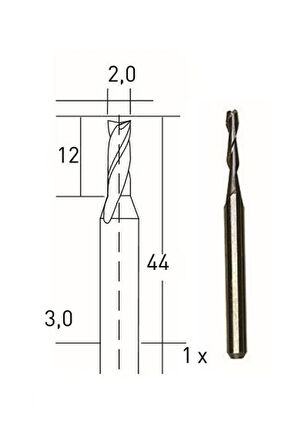 28759 Tungsten Karbürlü Matkap Ucu 2.0 Mm