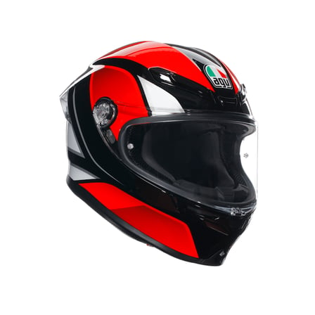 AGV KASK K6 S HYPHEN BLACK RED WHITE