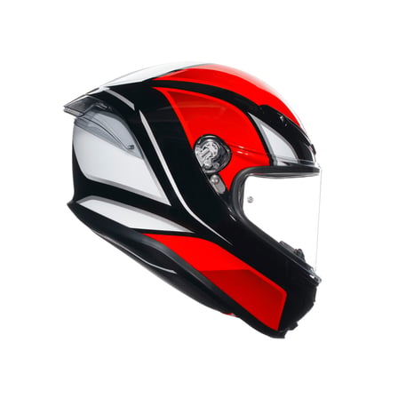 AGV KASK K6 S HYPHEN BLACK RED WHITE