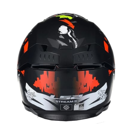 LS2 STREAM 2 ANGRY MONKEY M. BLACK RED KASK 