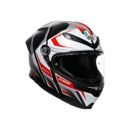 AGV KASK K6 S KARVE MATT BLACK WHITE RED