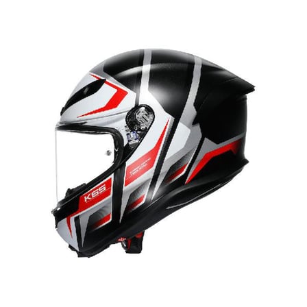 AGV KASK K6 S KARVE MATT BLACK WHITE RED
