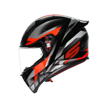 AGV KASK K1 S FASTLAP BLACK GREY RED KAPALI KASK