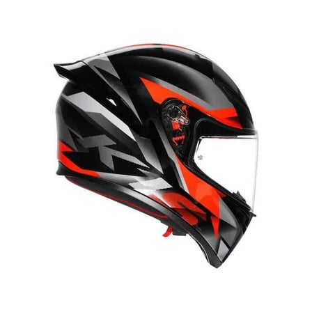 AGV KASK K1 S FASTLAP BLACK GREY RED KAPALI KASK