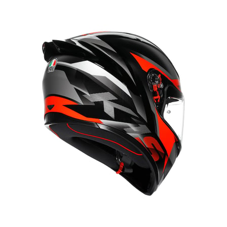 AGV KASK K1 S FASTLAP BLACK GREY RED KAPALI KASK