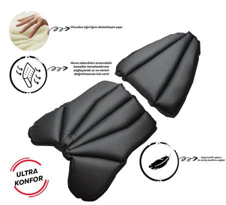 VEXO HAVA DESTEKLİ MOTOSİKLET-SCOOTER KONFOR SELE MİNDERİ TK (UNIVERSAL)