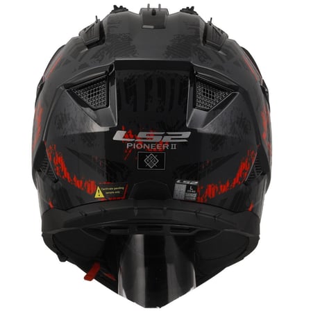 LS2 PIONEER 2 CRAZY MATT BLACK RED