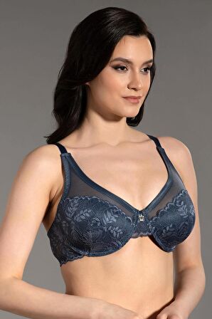 Dantelli Tül Detaylı C Kap Sütyen | New Bra 3020