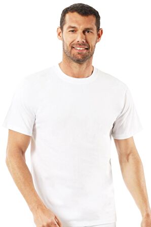  Erkek Süprem Kapalı Yaka Fanila Beyaz | Kompedan K0055 