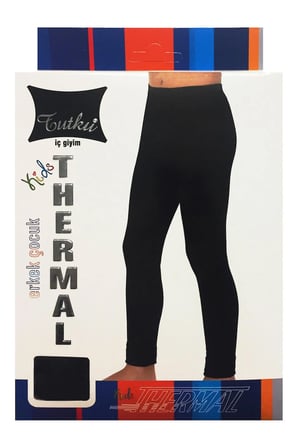 Erkek Çocuk Termal Alt | Siyah 0135 